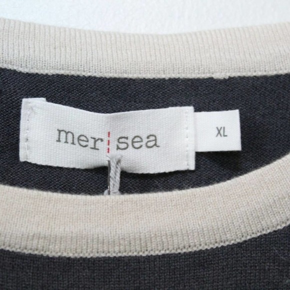 NWT MER SEA Anywear Light Short Sleeve Sweater Top Chambray Blue Gray XL H12932 - Picture 4 of 12